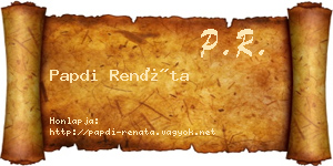 Papdi Renáta névjegykártya