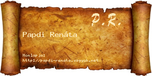 Papdi Renáta névjegykártya