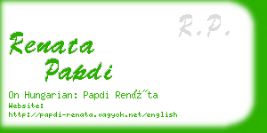 renata papdi business card